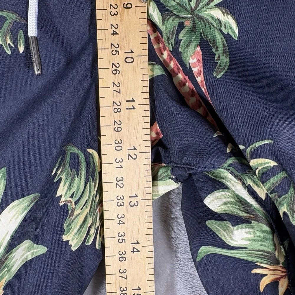 Abercrombie & Fitch Board Shorts Mens 33 Blue Hawaiian Print‎ Surfer Trunks